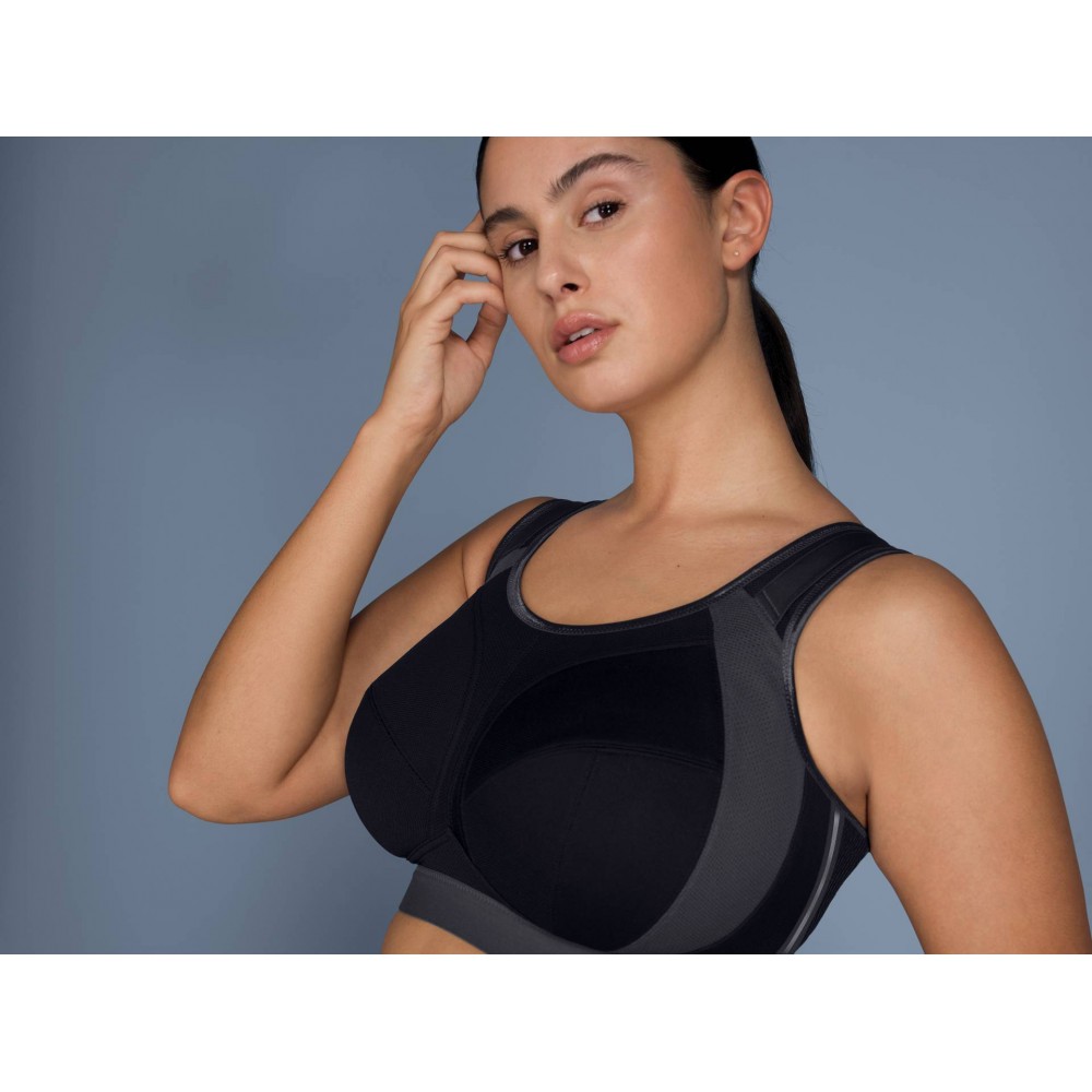 ANITA  5567-445, Αθλητικό Σουτιέν για μεγάλο στήθος Extreme Control Plus Sports Bra, ΜΑΥΡΟ