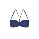 Antigel La Stricto Chic EBB7108, Γυναικείο BIkini Top Bandeau με μπανέλα, BLUE MARINE