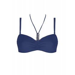 Antigel La Stricto Chic FBB7408, Γυναικείο BIkini Top Bandeau Souple με μπανέλα, BLUE MARINE