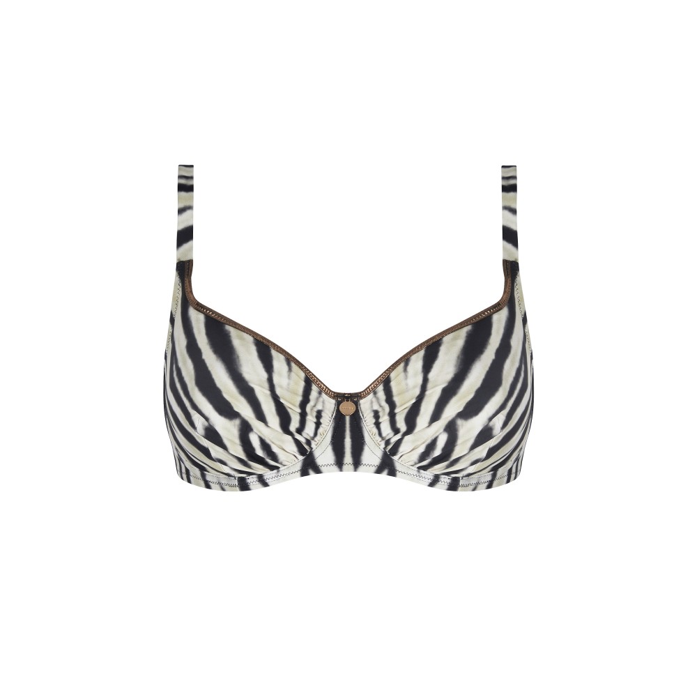 Antigel, La Tigre Blanc FBB3649, Γυναικείο Bikini Top Cup F με μπανέλα, ANIMAL PRINT