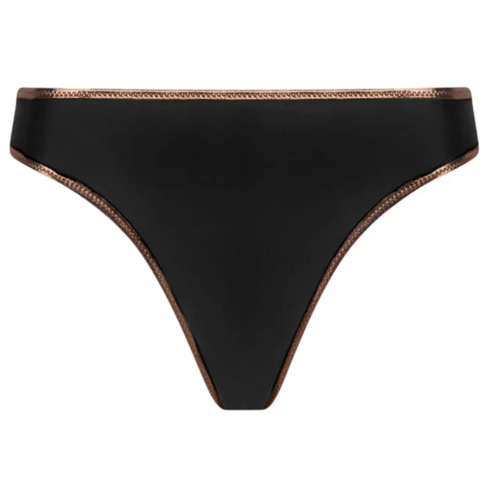 Antigel La Smartissime EBB0719, Γυναικείο Bikini Bottom  με μπρονζέ τελείωμα, ΜΑΥΡΟ