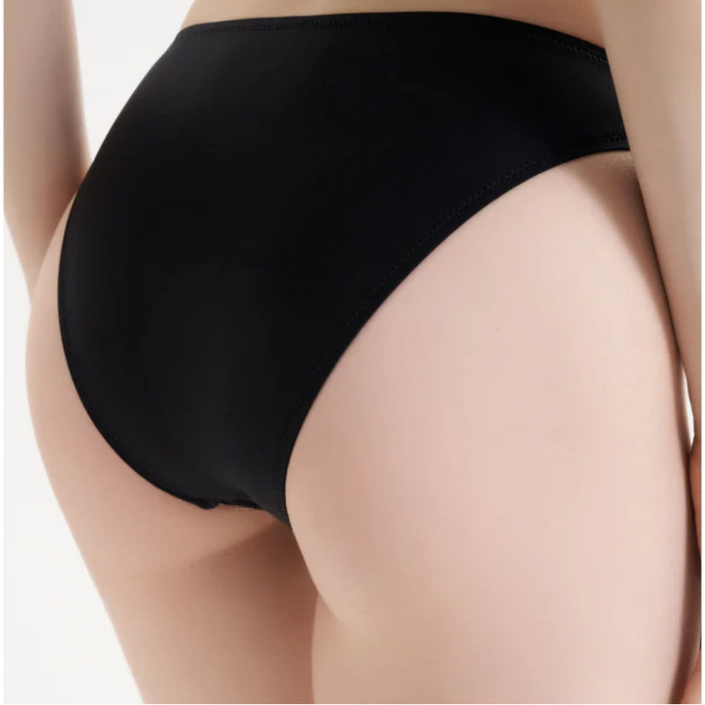 Antigel La Smartissime EBB0719, Γυναικείο Bikini Bottom  με μπρονζέ τελείωμα, ΜΑΥΡΟ