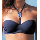 Antigel La Stricto Chic EBB7108, Γυναικείο BIkini Top Bandeau με μπανέλα, BLUE MARINE