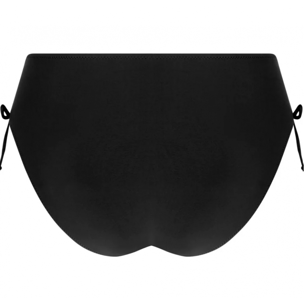 Antigel La Smartissime FBB0619, Γυναικείο Bikini Bottom  Ψηλόμεσο με αυξομείωση και μπρονζέ τελείωμα, ΜΑΥΡΟ