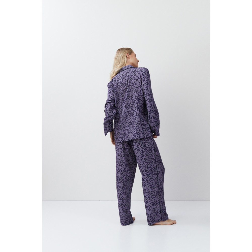 Aruelle ALIX, Γυναικεία Πυτζάμα Κουμπωτή Viscose, ANIMAL PRINT ΜΩΒ Aruelle ALIX, Γυναικεία Πυτζάμα Κουμπωτή Viscose, ANIMAL PRINT ΜΩΒ