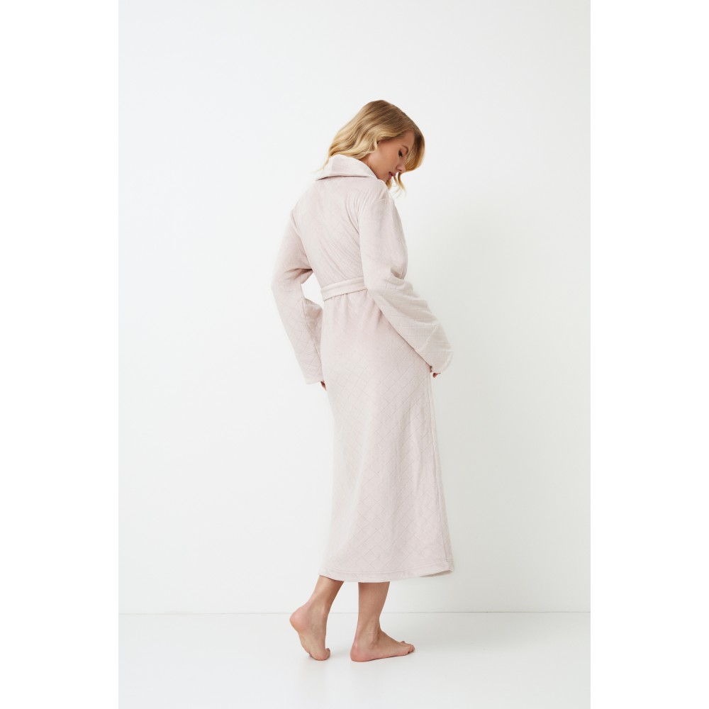 Aruelle ELLA, Γυναικεία Μακριά Ρόμπα Σταυρωτή με τσέπες, ΡΟΖ