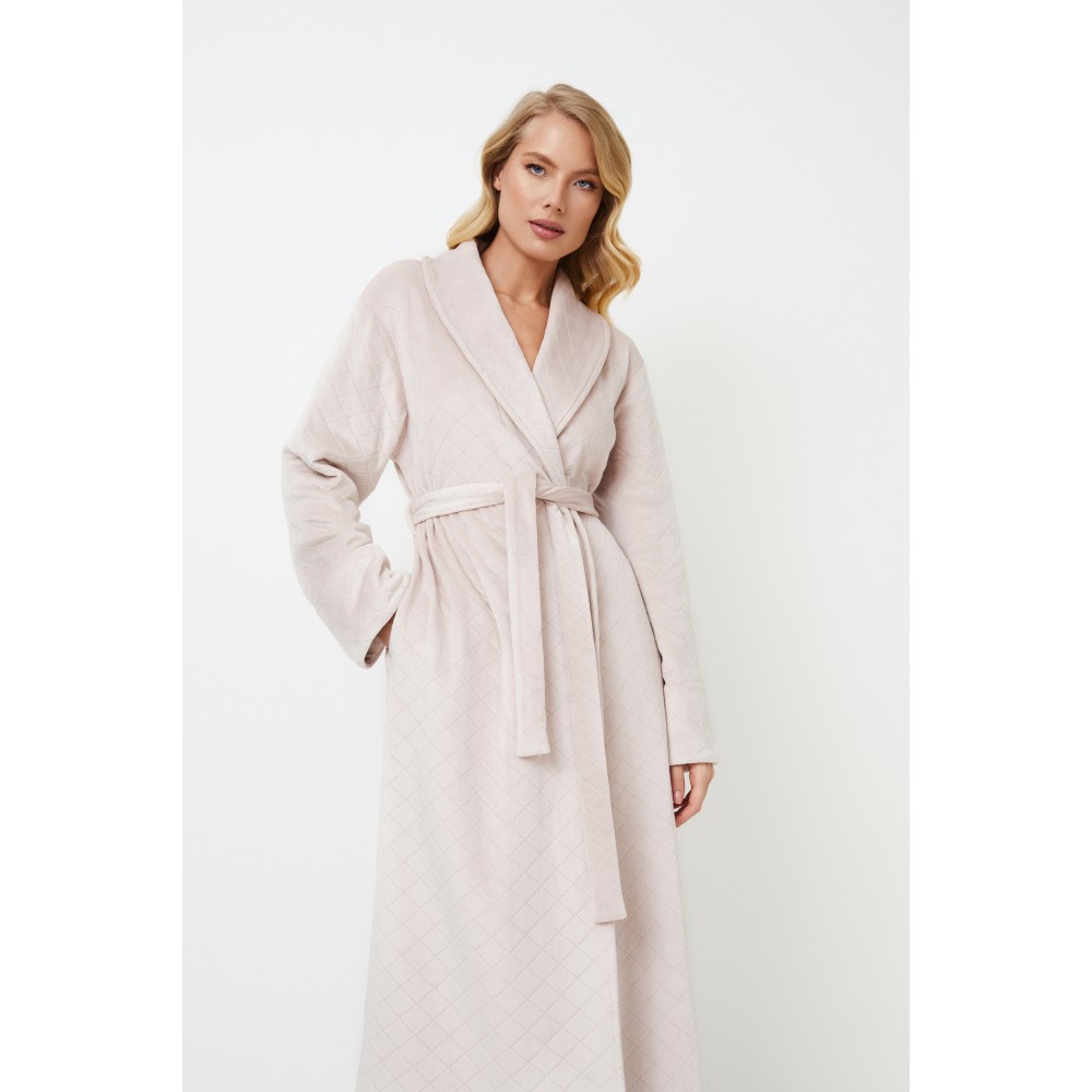 Aruelle ELLA, Γυναικεία Μακριά Ρόμπα Σταυρωτή με τσέπες, ΡΟΖ