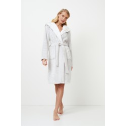 Aruelle Hazel,  Γυναικεία Midi Ρόμπα Σταυρωτή με αστεράκια, ΓΚΡΙ