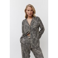 Aruelle LINNA,  Γυναικεία Πυτζάμα Κουμπωτή Viscose, ANIMAL PRINT