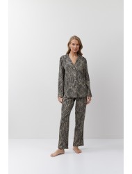 Aruelle LINNA,  Γυναικεία Πυτζάμα Κουμπωτή Viscose, ANIMAL PRINT