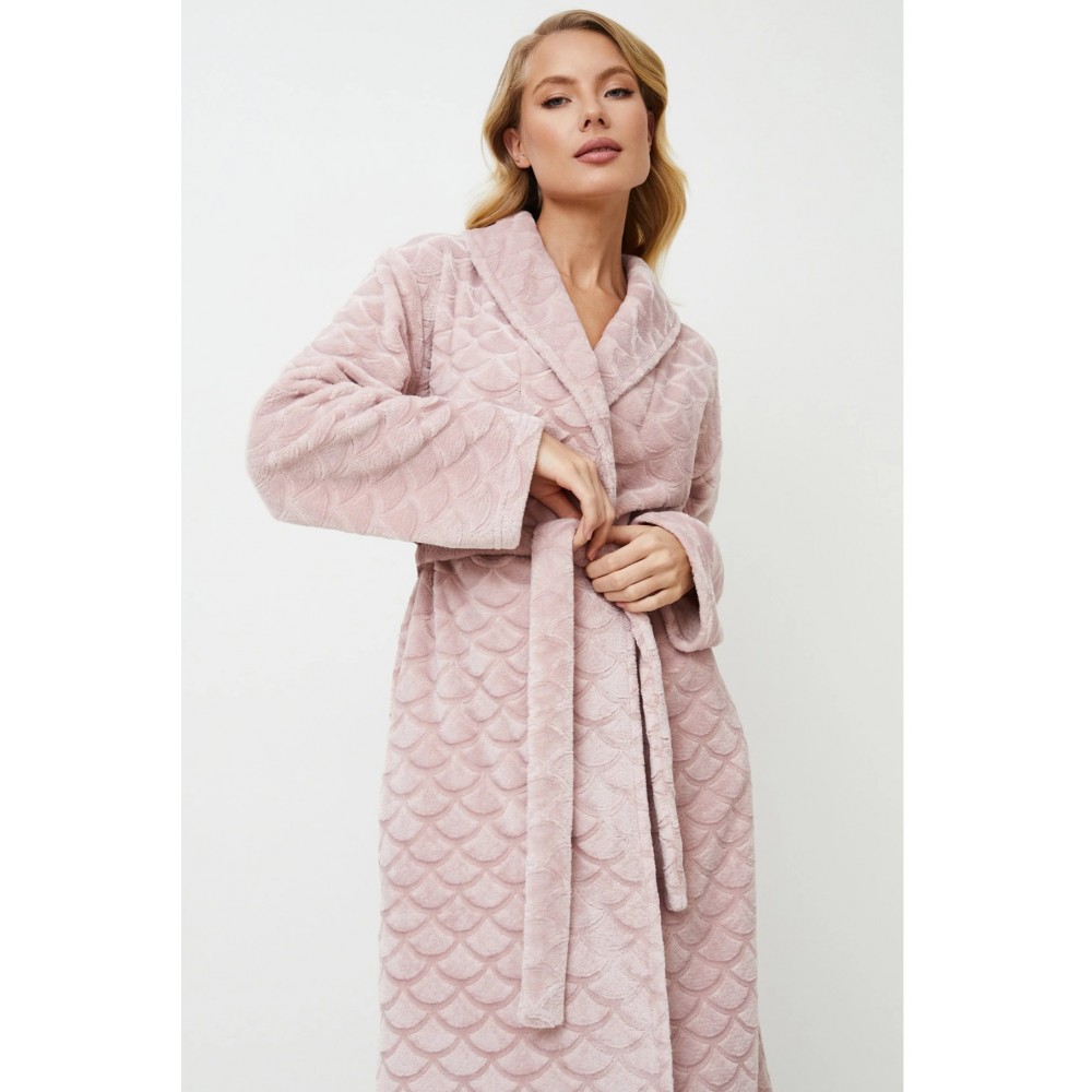Aruelle "ALISON" Γυναικεία ρόμπα Fleece Σταυρωτή με ζώνη, ΑΠΑΛΟ ΡΟΖ Aruelle "ALISON" Γυναικεία ρόμπα Fleece Σταυρωτή με ζώνη, ΑΠΑΛΟ ΡΟΖ