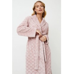 Aruelle "ALISON" Γυναικεία ρόμπα Fleece Σταυρωτή με ζώνη, ΑΠΑΛΟ ΡΟΖ