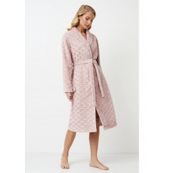 Aruelle "ALISON" Γυναικεία ρόμπα Fleece Σταυρωτή με ζώνη, ΑΠΑΛΟ ΡΟΖ
