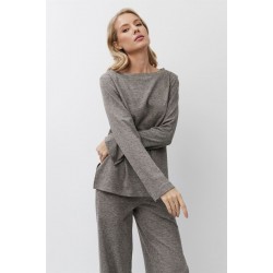 Aruelle DAVINA,  Γυναικείο Σετ Πυτζάμα Homewear Ριπ, ΚΑΦΕ