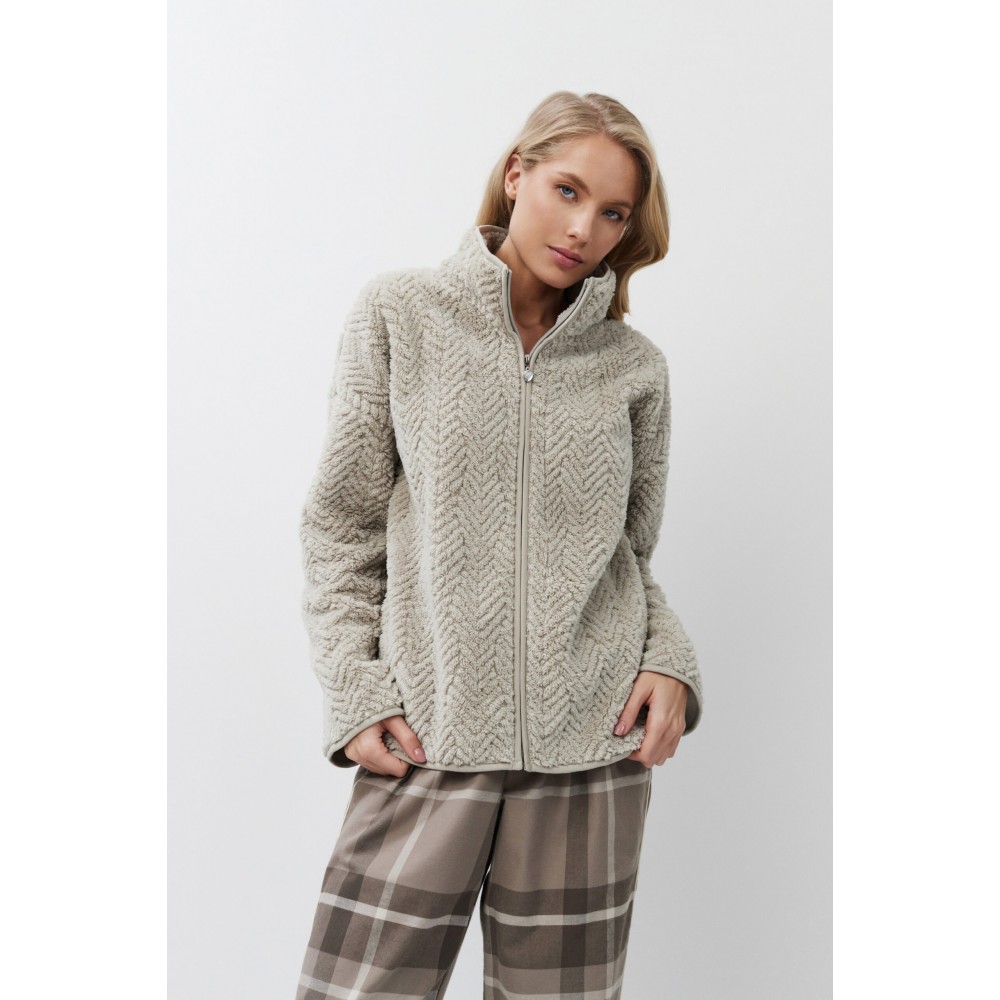 Aruelle ELA, Ζακέτα Ψαροκόκκαλο Fleece με φερμουάρ, ΠΟΥΡΟ Aruelle ELA, Ζακέτα Ψαροκόκκαλο Fleece με φερμουάρ, ΠΟΥΡΟ