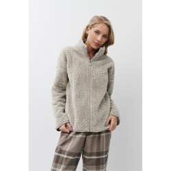 Aruelle ELA, Ζακέτα Ψαροκόκκαλο Fleece με φερμουάρ, ΠΟΥΡΟ
