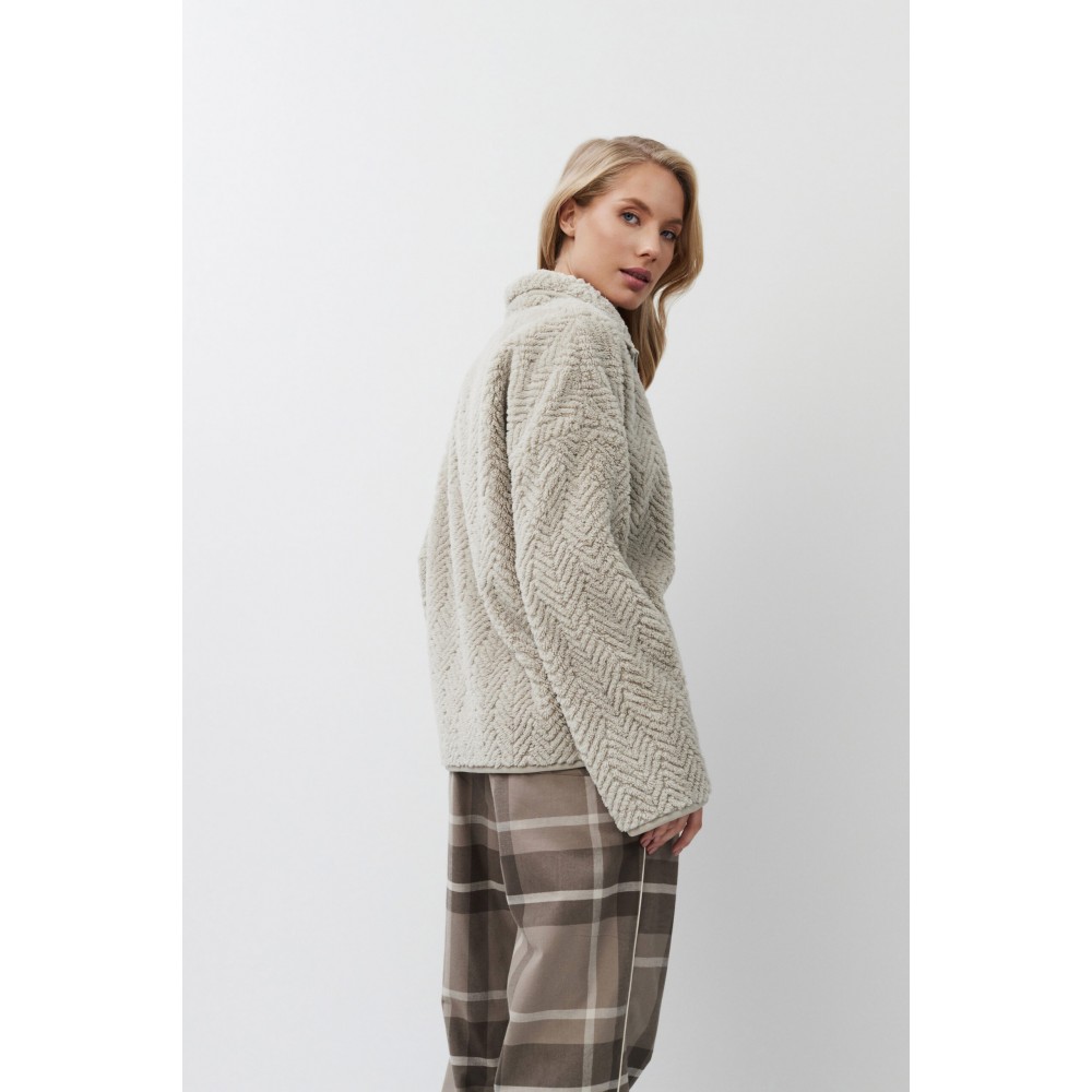 Aruelle ELA, Ζακέτα Ψαροκόκκαλο Fleece με φερμουάρ, ΠΟΥΡΟ Aruelle ELA, Ζακέτα Ψαροκόκκαλο Fleece με φερμουάρ, ΠΟΥΡΟ