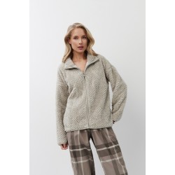 Aruelle ELA, Ζακέτα Ψαροκόκκαλο Fleece με φερμουάρ, ΠΟΥΡΟ