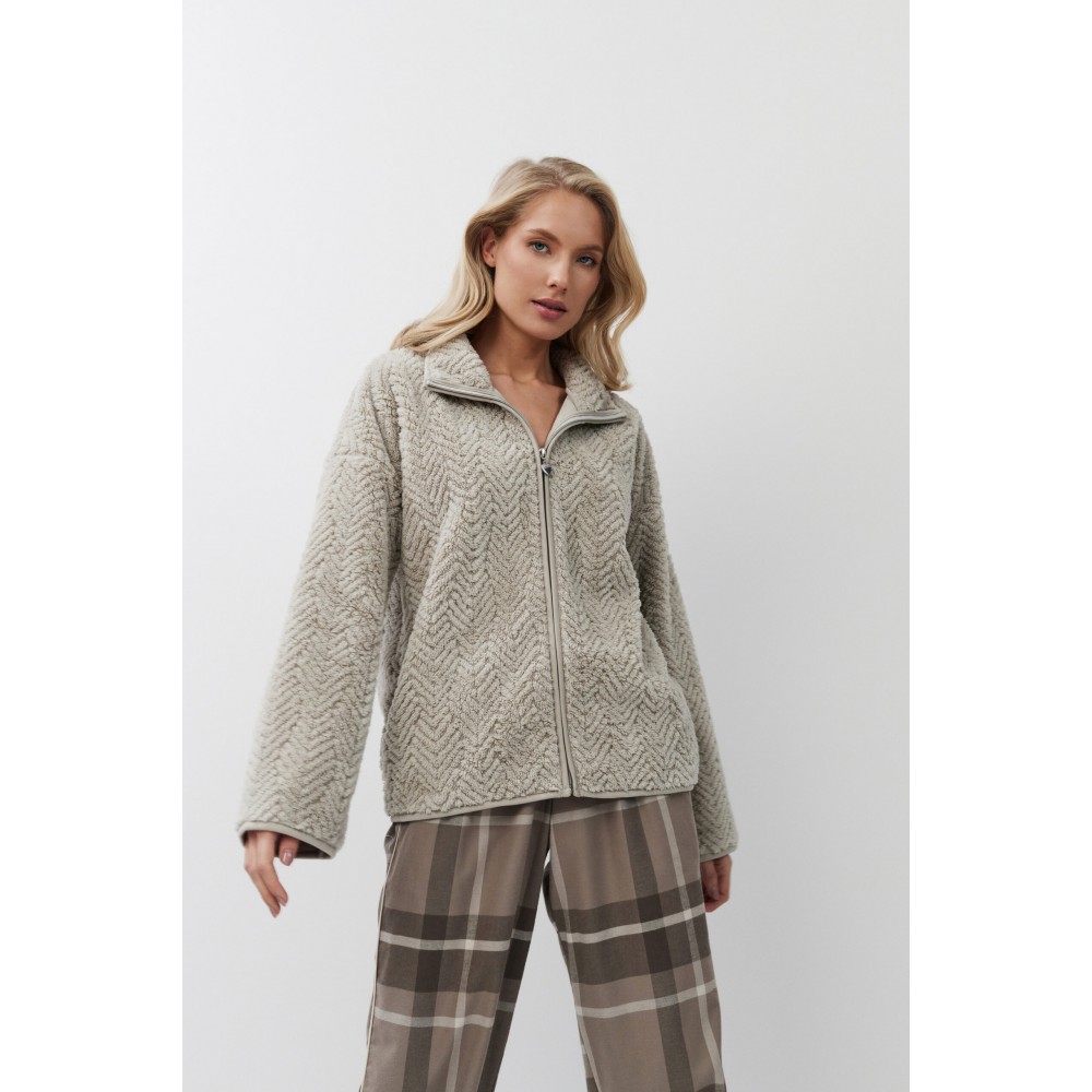 Aruelle ELA, Ζακέτα Ψαροκόκκαλο Fleece με φερμουάρ, ΠΟΥΡΟ Aruelle ELA, Ζακέτα Ψαροκόκκαλο Fleece με φερμουάρ, ΠΟΥΡΟ