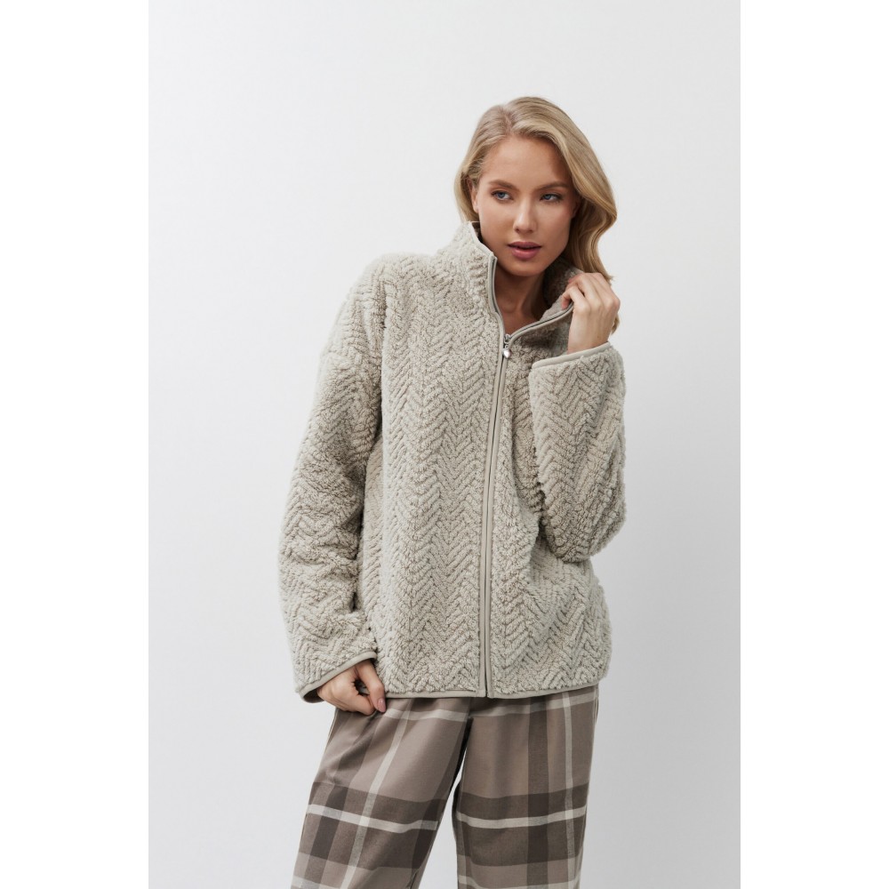 Aruelle ELA, Ζακέτα Ψαροκόκκαλο Fleece με φερμουάρ, ΠΟΥΡΟ Aruelle ELA, Ζακέτα Ψαροκόκκαλο Fleece με φερμουάρ, ΠΟΥΡΟ