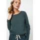 Aruelle GRISELLA Γυναικεία Χειμερινή Πυτζάμα με T-Shirt, ΠΡΑΣΙΝΗ Aruelle GRISELLA Γυναικεία Χειμερινή Πυτζάμα με T-Shirt, ΠΡΑΣΙΝΗ