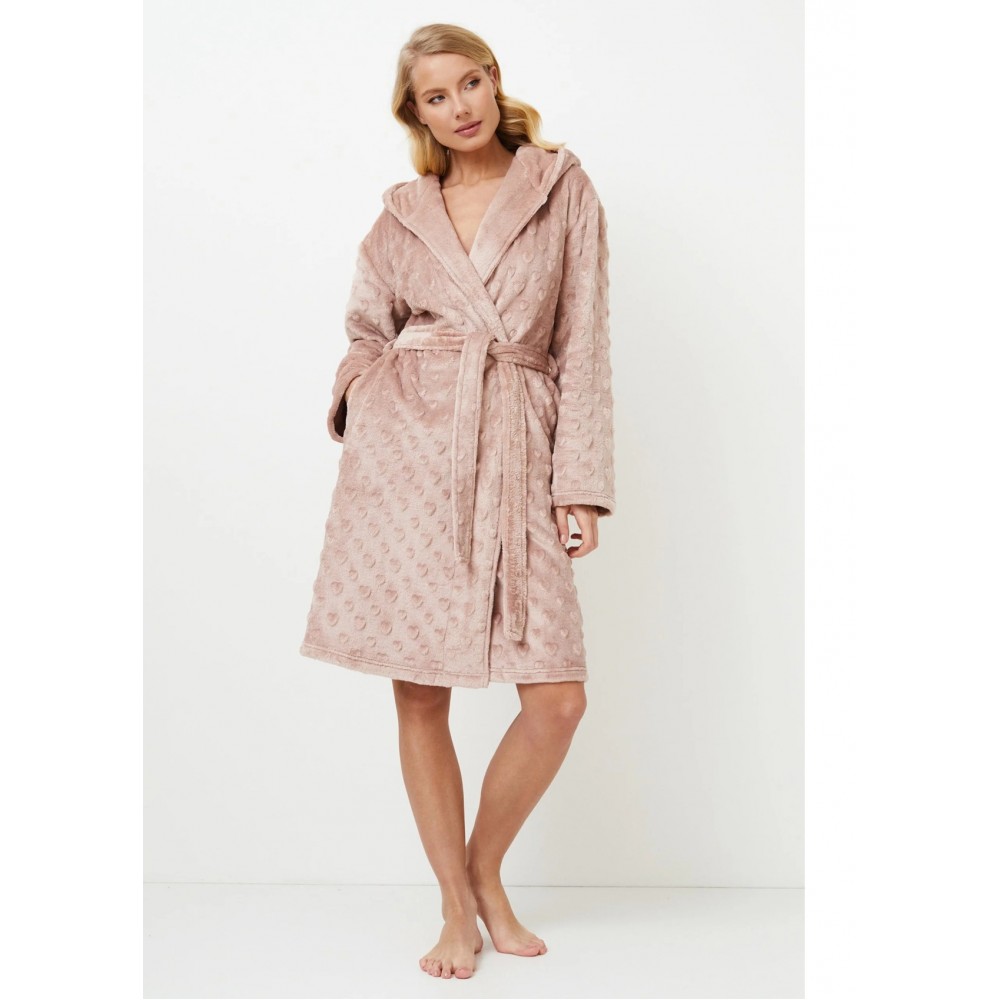 Aruelle "LARA" Γυναικεία ρόμπα Fleece Σταυρωτή με κουκούλα, ΣΟΜΟΝ Aruelle "LARA" Γυναικεία ρόμπα Fleece Σταυρωτή με κουκούλα, ΣΟΜΟΝ