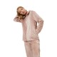 Aruelle "LARA" Γυναικεία ρόμπα Fleece με φερμουάρ και καρδούλες, ΣΟΜΟΝ Aruelle "LARA" Γυναικεία ρόμπα Fleece με φερμουάρ και καρδούλες, ΣΟΜΟΝ