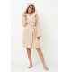 Aruelle "MAGGIE" Γυναικεία Midi Ρόμπα Fleece με κουκούλα, ΜΠΕΖ Aruelle "MAGGIE" Γυναικεία Midi Ρόμπα Fleece με κουκούλα, ΜΠΕΖ