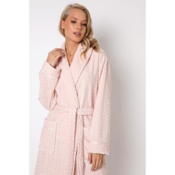 Aruelle Pearl, Γυναικεία Fleece Μακριά Ρόμπα, ΑΠΑΛΟ ΣΟΜΟΝ