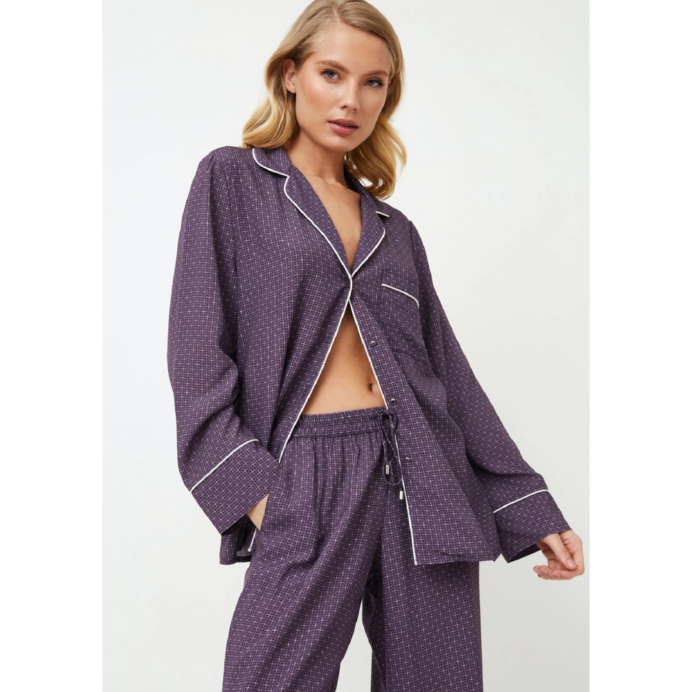 Aruelle SABINE, Γυναικεία Πυτζάμα Κουμπωτή Viscose, ΜΕΛΙΤΖΑΝΙ Aruelle SABINE, Γυναικεία Πυτζάμα Κουμπωτή Viscose, ΜΕΛΙΤΖΑΝΙ