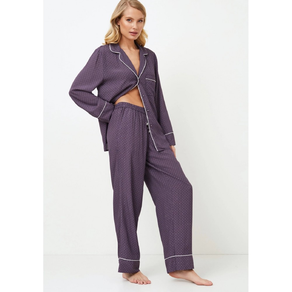 Aruelle SABINE, Γυναικεία Πυτζάμα Κουμπωτή Viscose, ΜΕΛΙΤΖΑΝΙ Aruelle SABINE, Γυναικεία Πυτζάμα Κουμπωτή Viscose, ΜΕΛΙΤΖΑΝΙ
