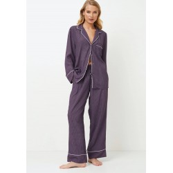 Aruelle SABINE,  Γυναικεία Πυτζάμα Κουμπωτή Viscose, ΜΕΛΙΤΖΑΝΙ
