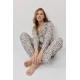 Aruelle, Asha PJ Long Γυναικεία Κουμπωτή Πυζάμα, ANIMAL PRINT