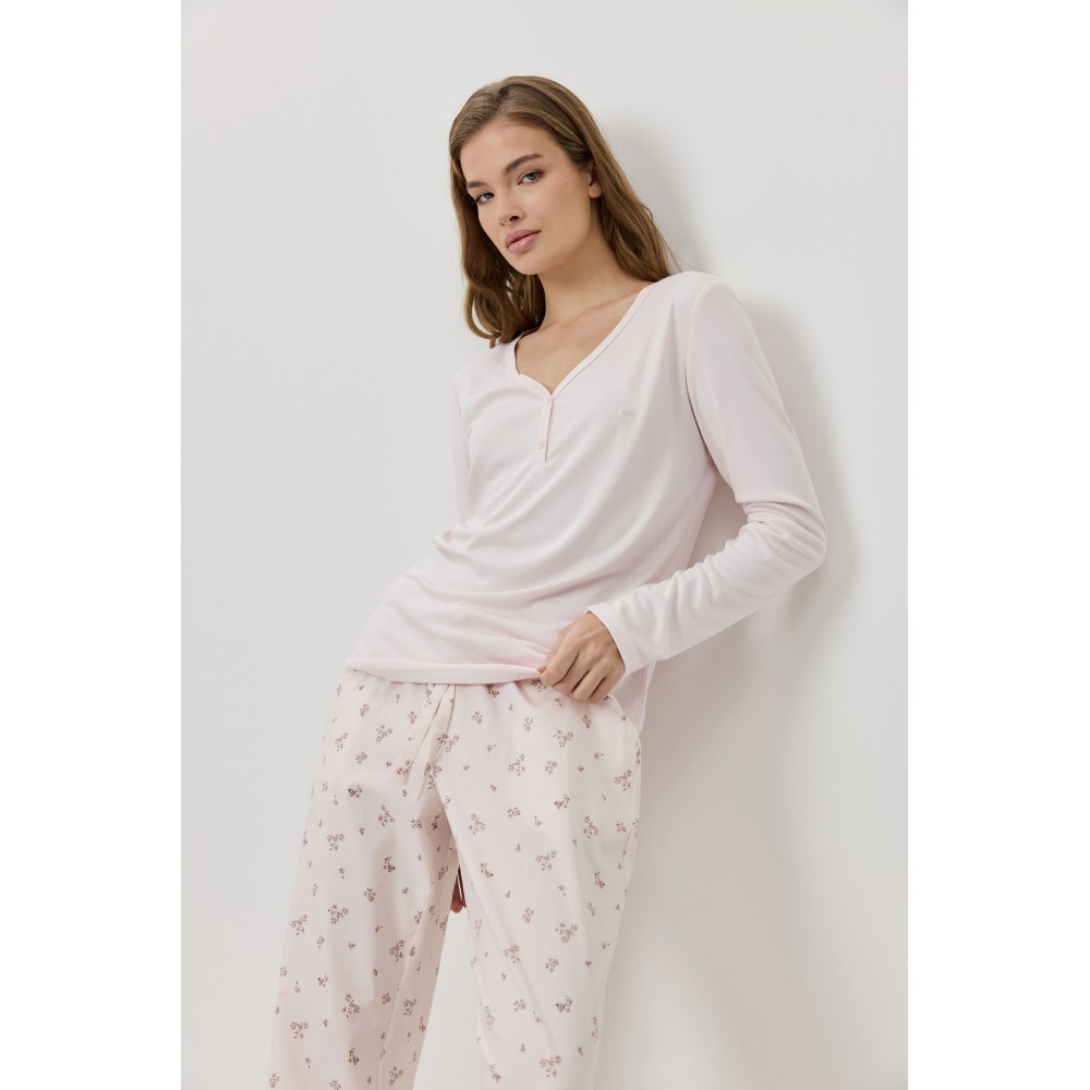 Aruelle Pernille PJ Long Γυναικεία Πυζάμα Modal, ΡΟΖ