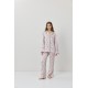 Aruelle Rosa PJ Long Γυναικεία Σατέν Πυζάμα με κουμπιά, DUSTY PINK