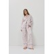 Aruelle Rosa PJ Long Γυναικεία Σατέν Πυζάμα με κουμπιά, DUSTY PINK