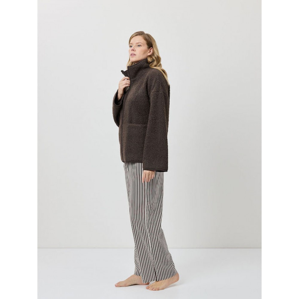 Aruelle Browney, Γυναικεία Ζακέτα Fleece με φερμουάρ, ΚΑΦΕ