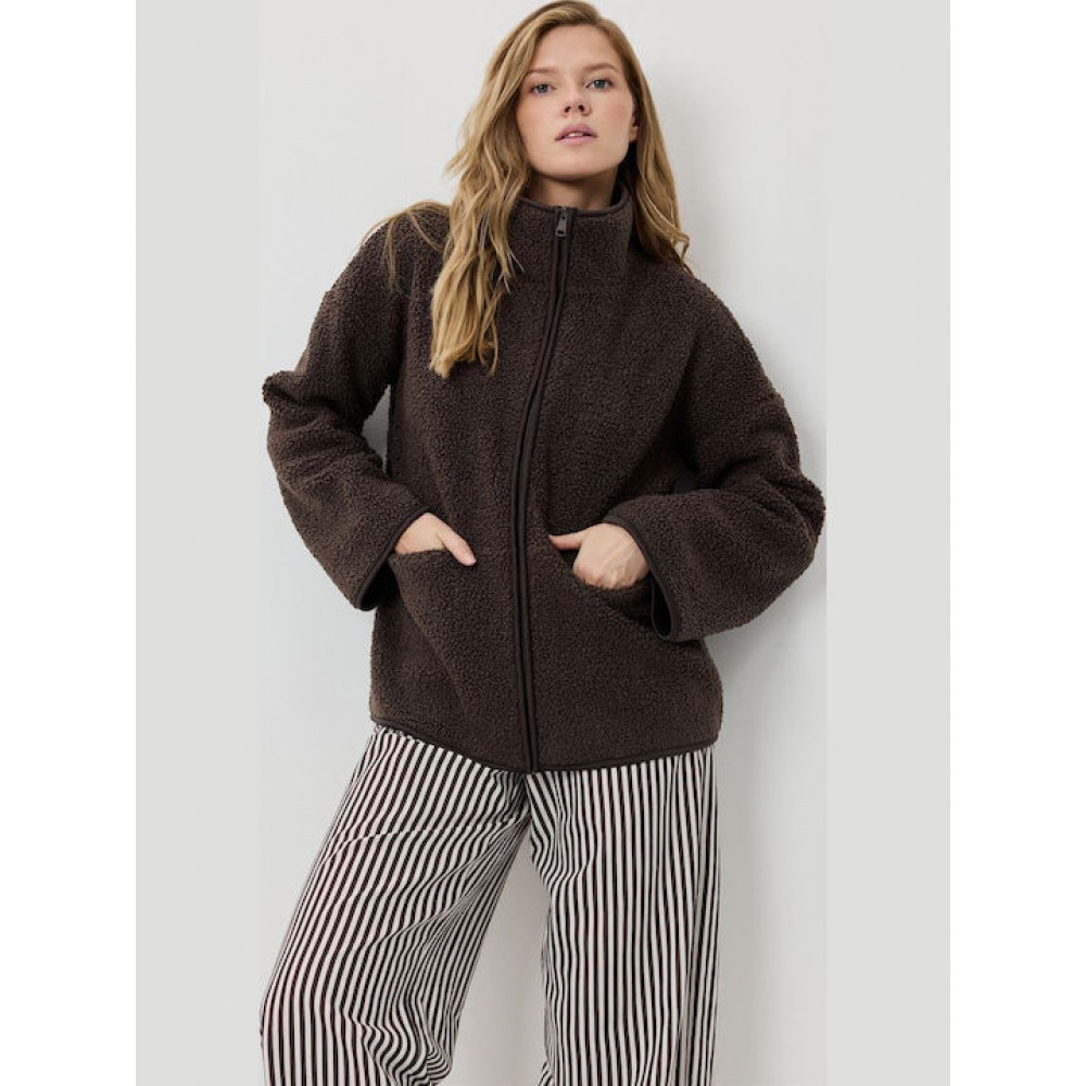 Aruelle Browney, Γυναικεία Ζακέτα Fleece με φερμουάρ, ΚΑΦΕ