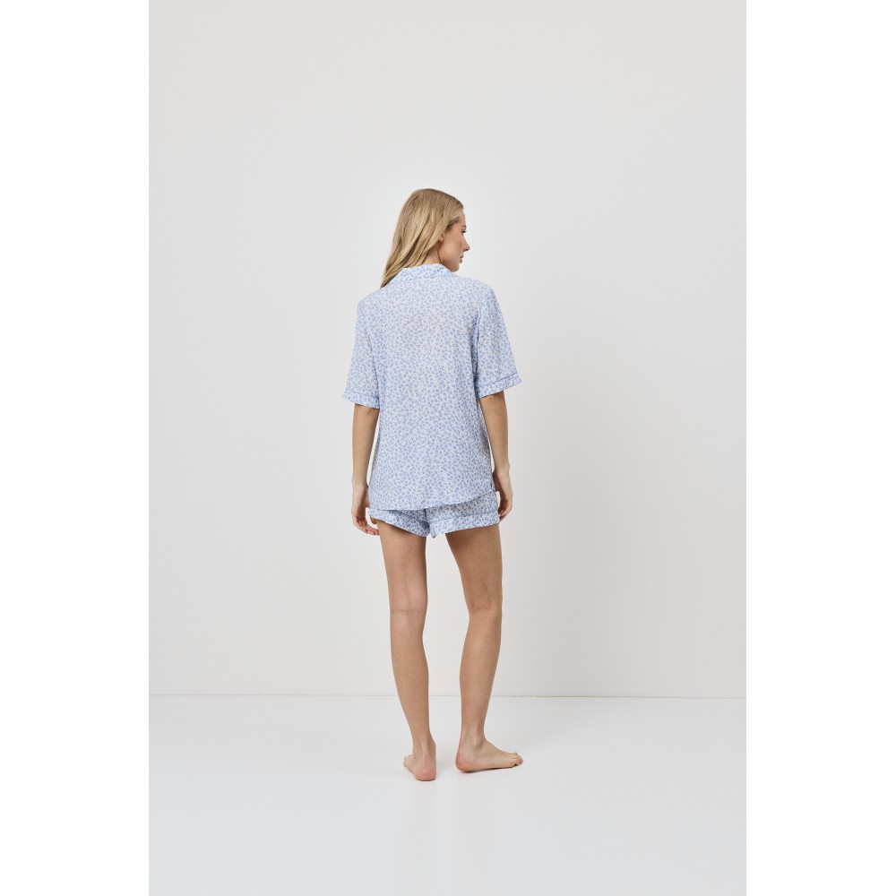 Aruelle Lullaby, Γυναικείο Πυτζαμάκι με Σορτς και Κοντό Μανίκι σε Ανδρικό στυλ, ΣΙΕΛ