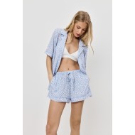 Aruelle Lullaby, Γυναικείο Πυτζαμάκι με Σορτς και Κοντό Μανίκι σε Ανδρικό στυλ, ΣΙΕΛ