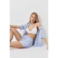 Aruelle Lullaby, Γυναικείο Πυτζαμάκι με Σορτς και Κοντό Μανίκι σε Ανδρικό στυλ, ΣΙΕΛ