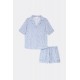 Aruelle Lullaby, Γυναικείο Πυτζαμάκι με Σορτς και Κοντό Μανίκι σε Ανδρικό στυλ, ΣΙΕΛ