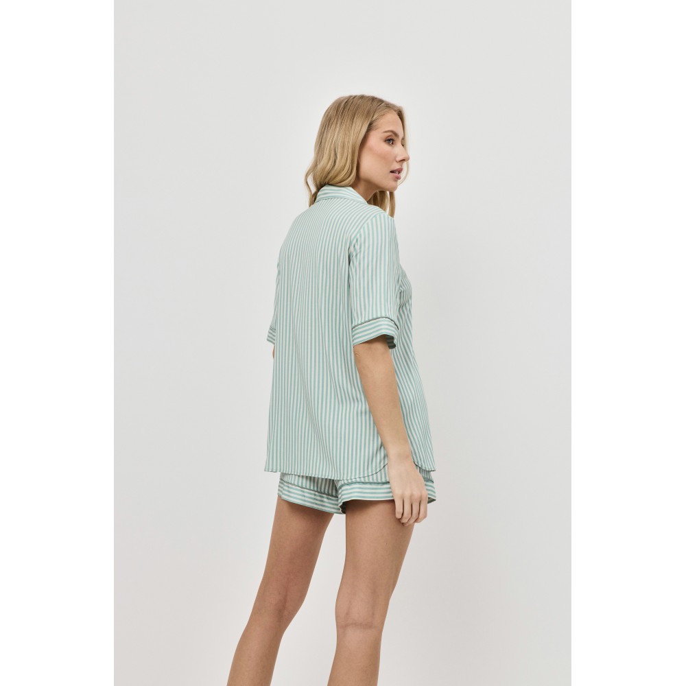 Aruelle Moss, Γυναικεία Πυτζάμα Σορτσάκι Viscose σε Ανδρικό στυλ, ΒΕΡΑΜΑΝ