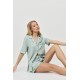 Aruelle Moss, Γυναικεία Πυτζάμα Σορτσάκι Viscose σε Ανδρικό στυλ, ΒΕΡΑΜΑΝ