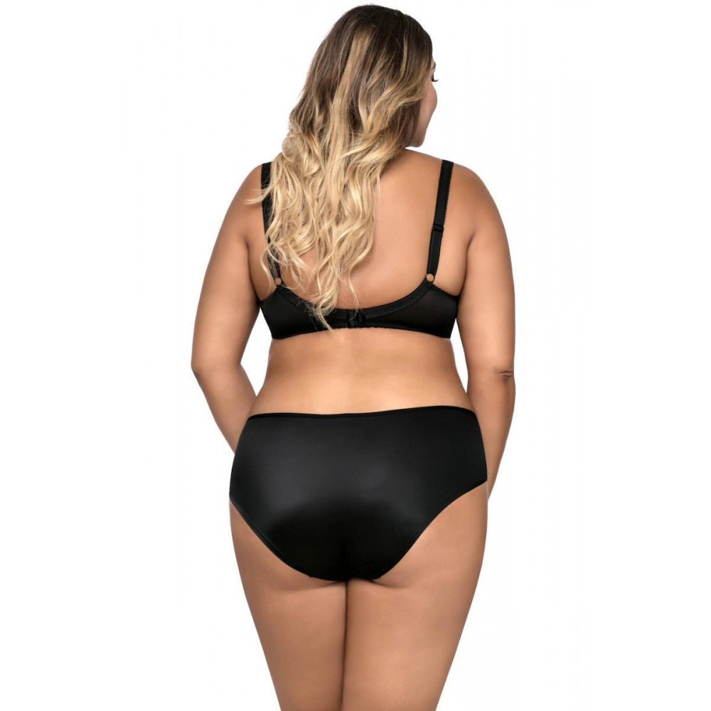 Ava Lingerie 1396  Σουτιέν για μεγάλο στήθος, χωρίς ενίσχυση από μαλακή δαντέλα, ΜΑΥΡΟ