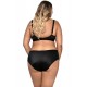 Ava Lingerie 1396  Σουτιέν για μεγάλο στήθος, χωρίς ενίσχυση από μαλακή δαντέλα, ΜΑΥΡΟ