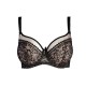 Ava Lingerie 1396  Σουτιέν για μεγάλο στήθος, χωρίς ενίσχυση από μαλακή δαντέλα, ΜΑΥΡΟ
