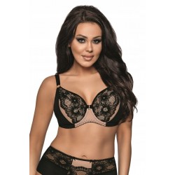 AVA LINGERIE AV-1745, Σουτιέν με μπανέλα, χωρίς επένδυση, για στήθος cup C, ΜΑΥΡΟ