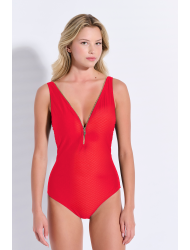 Bilitis,  ME098 MEXICO, Γυναικείο Ολόσωμο Μαγιό με ανοιγόμενο φερμουάρ, ΚΟΚΚΙΝΟ