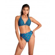 BLU4U 25365250-21 "BLUE REEF",  Γυναικείο Μαγιό Κυλοτάκι Ψηλόμεσο, ΠΡΑΣΙΝΟ ΣΚΟΥΡΟ